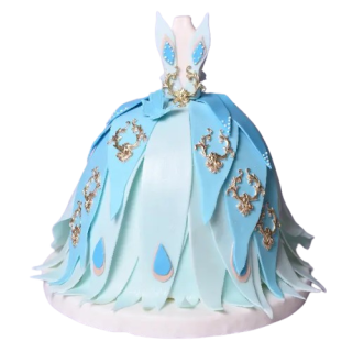 Торт «Платье Жар-птица»