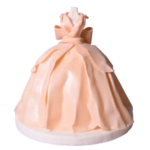 Торт "Платье в кремовом цвете"